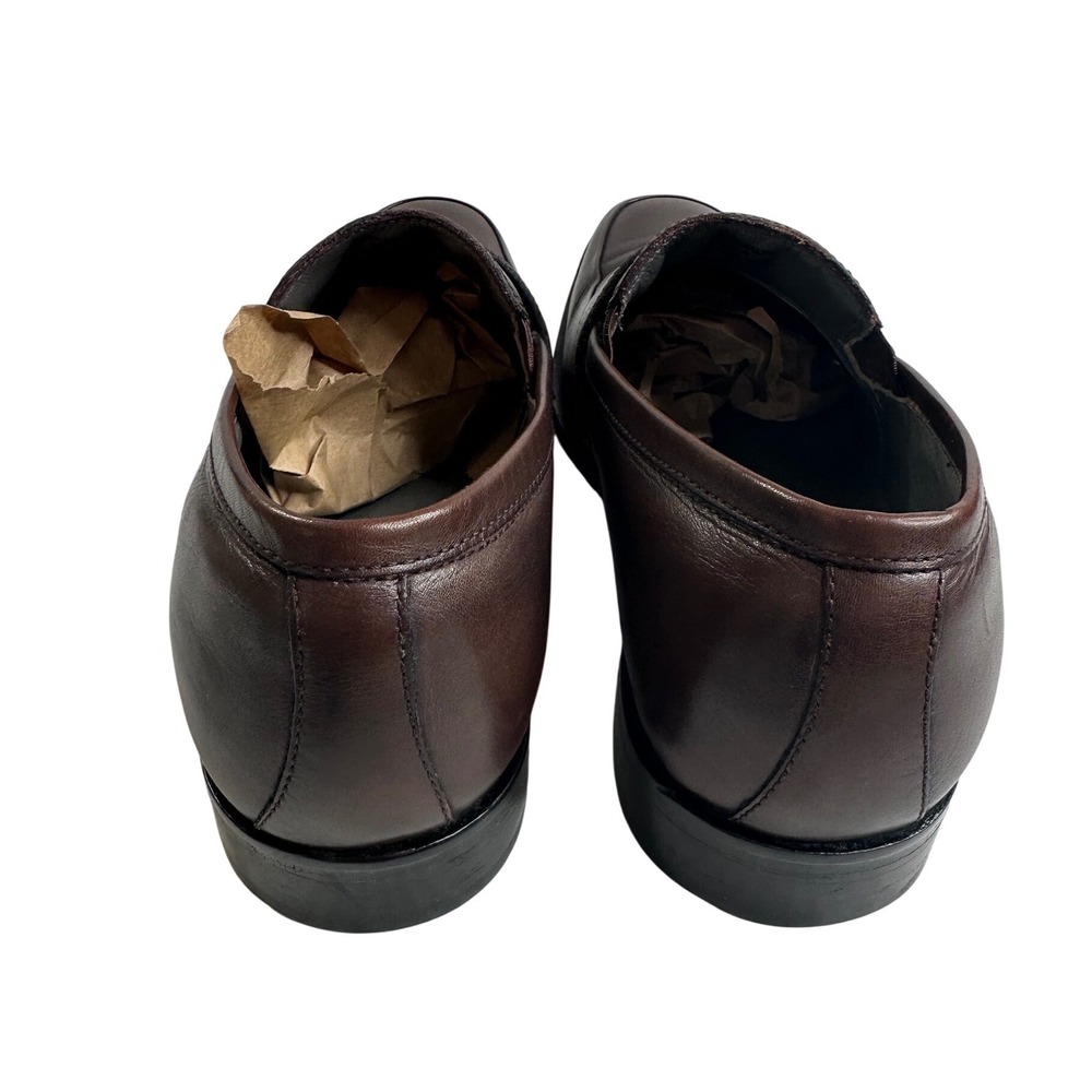 Kenneth Cole New York Net Wealth Brown Leather‎ Loafers Men's 8 Dress Shoes - Picture 5 of 8